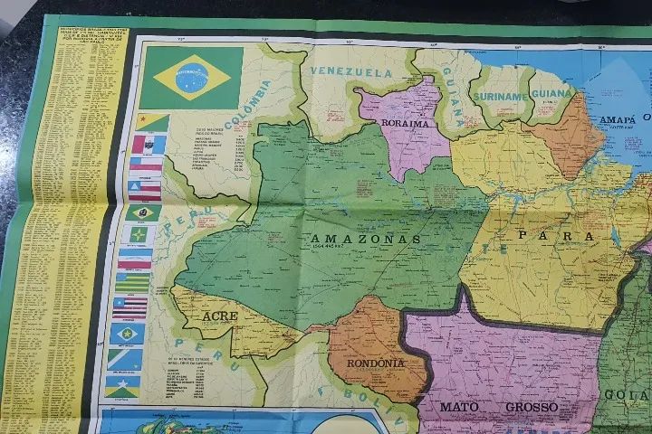 Mapa do Brasil Antigo 1986 - Polimapas (80x110cm) - Relíquia - Foto 2