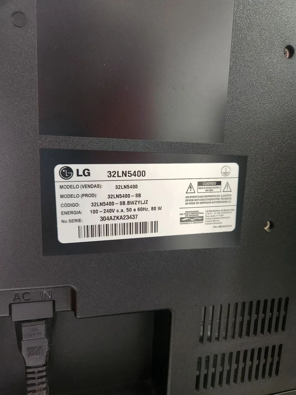 TV LG 220V LED 32 polegadas full HD sem funções Smart TV - Foto 3