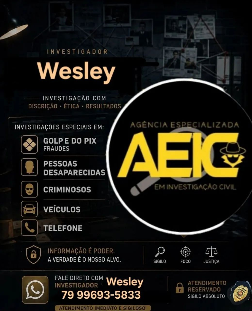 detetive investigador profissional 