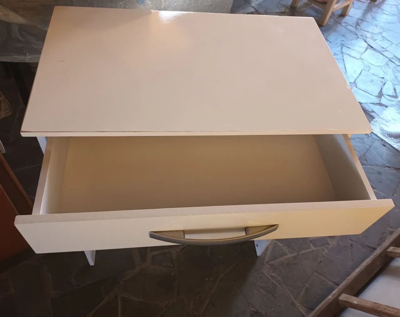 Mesa escrivaninha branca com 1 gaveta - Foto 5