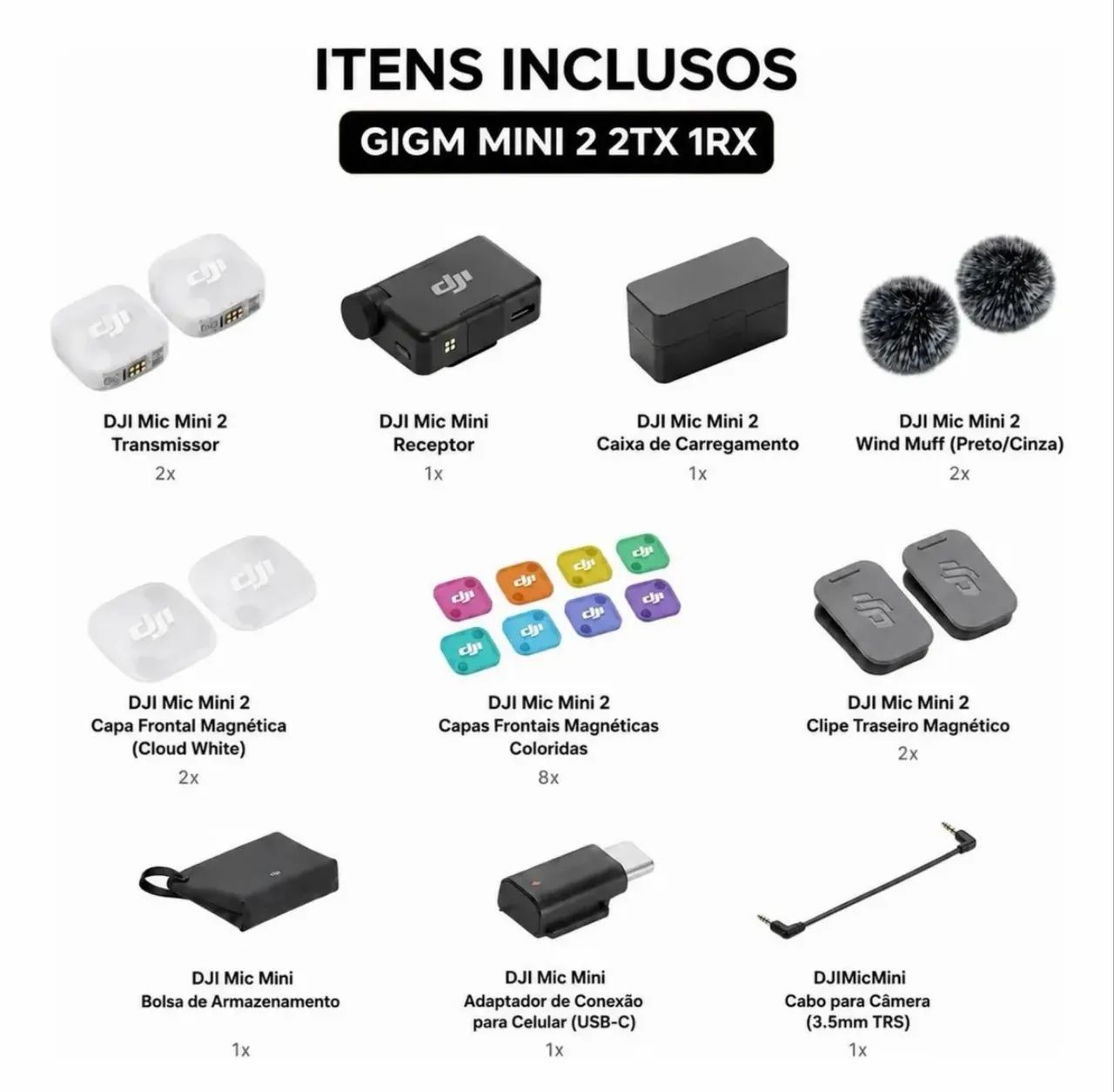 DJI MIC MINI 2 - COMBO (Lacrado e Novo)  - Foto 2