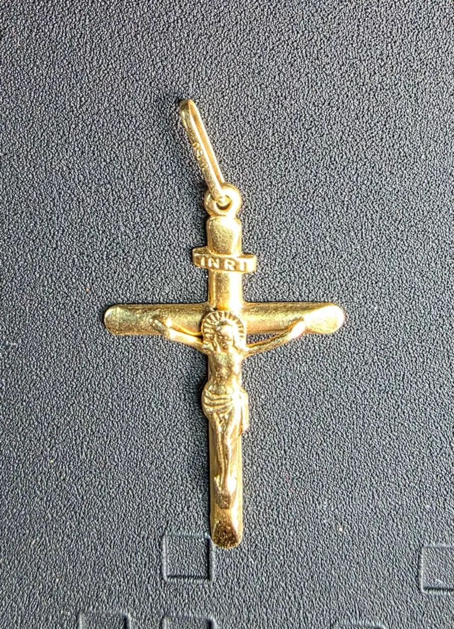 Pingente ouro 18k crucifixo