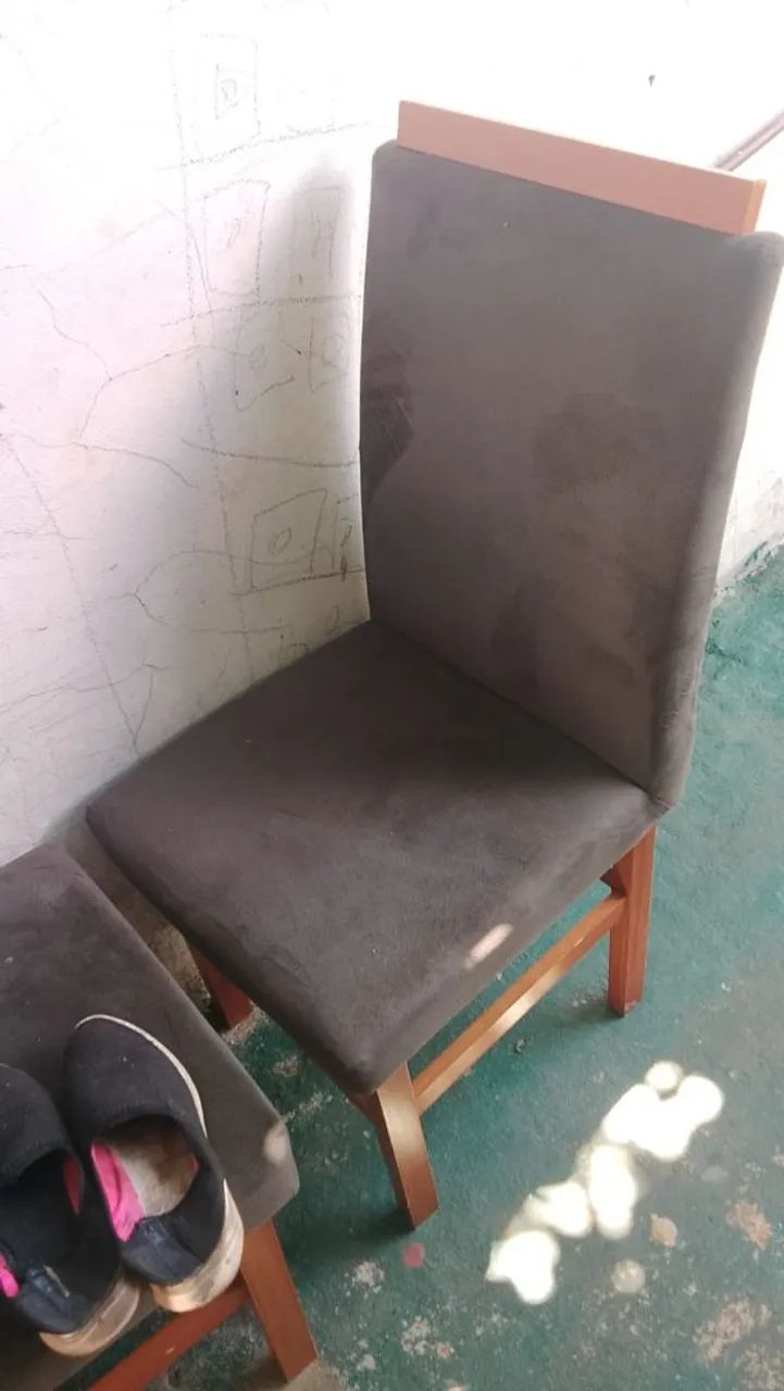 Mesa tampo de madeira com vidro  - Foto 3