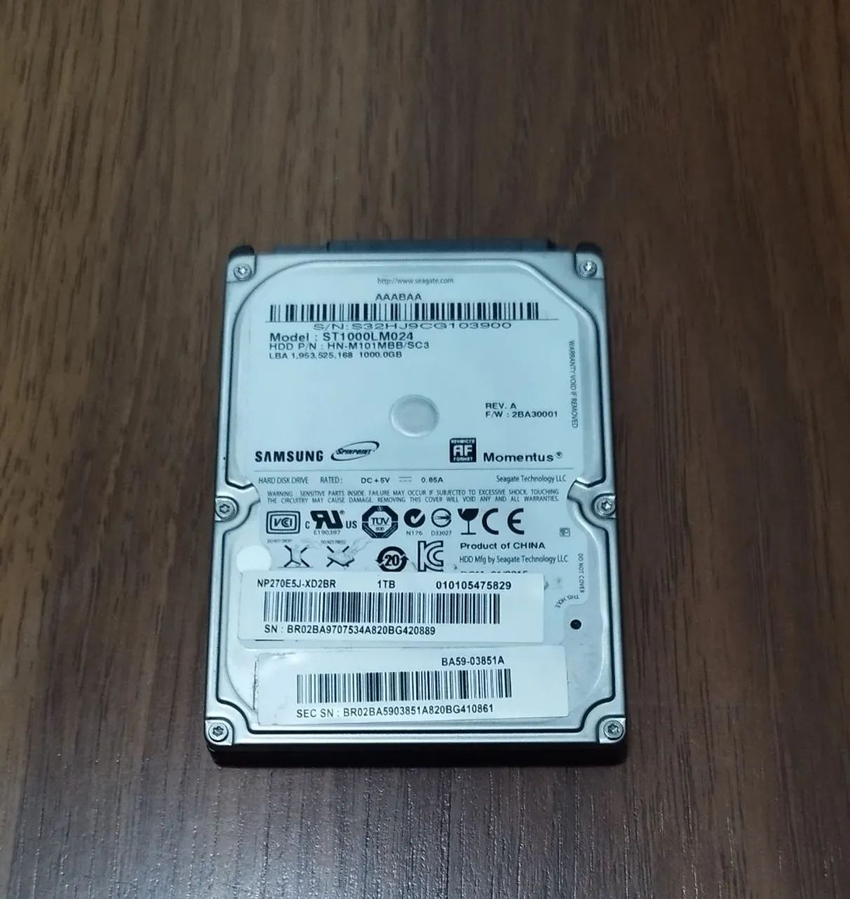 HD 1 TB Notebooks