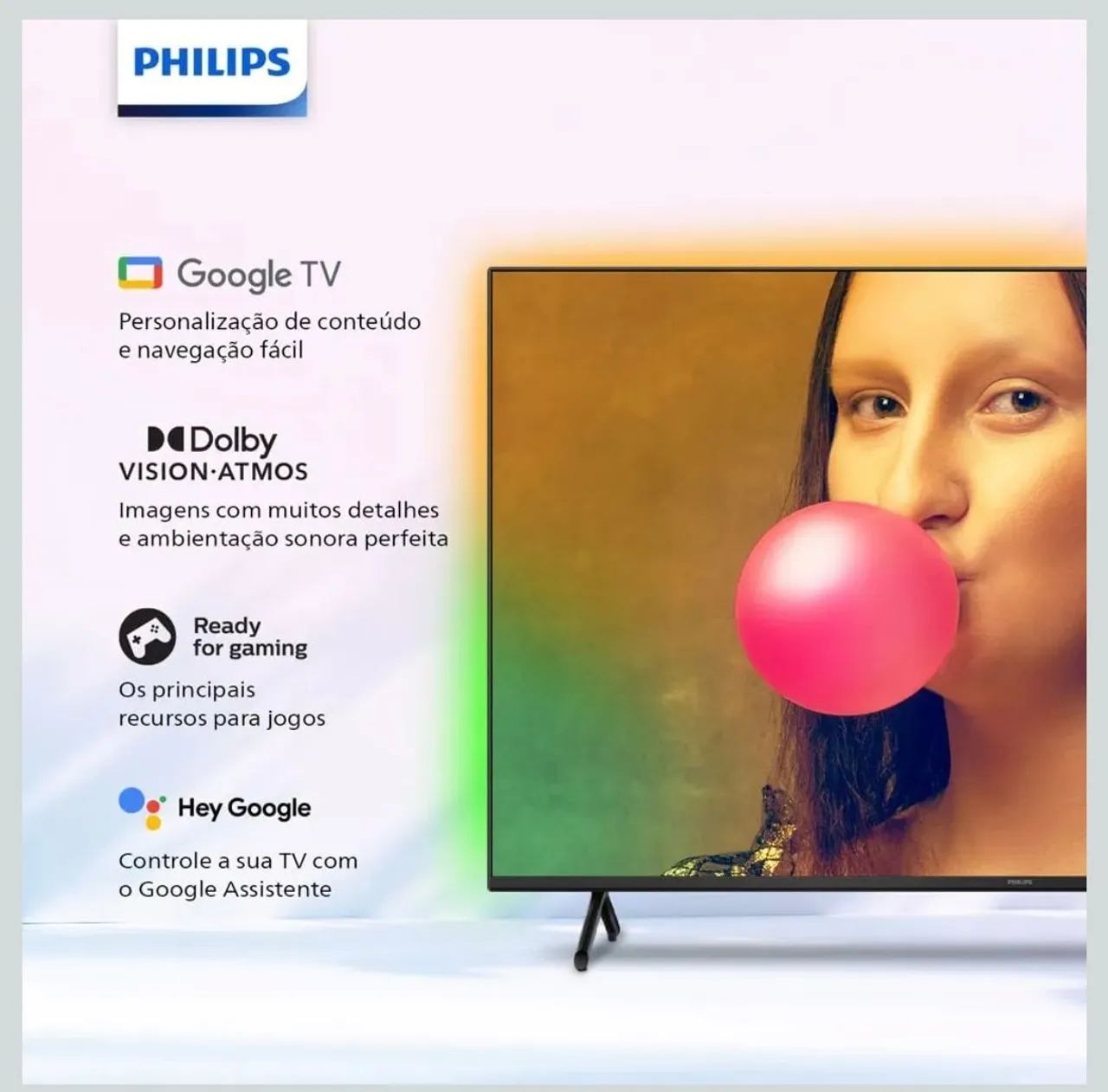 SmartTV Philips Ambilight 65 polegadas 4K 65PUG7908/78 Google TV - Foto 2