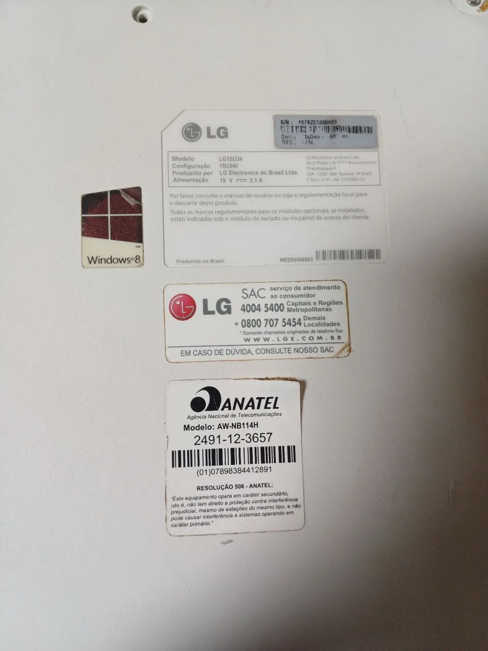 Notebook LG15U340 - Ideal para Peças ou Reparo - Foto 3