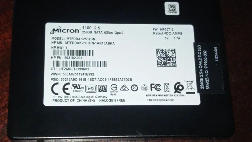 SSD HP 256GB