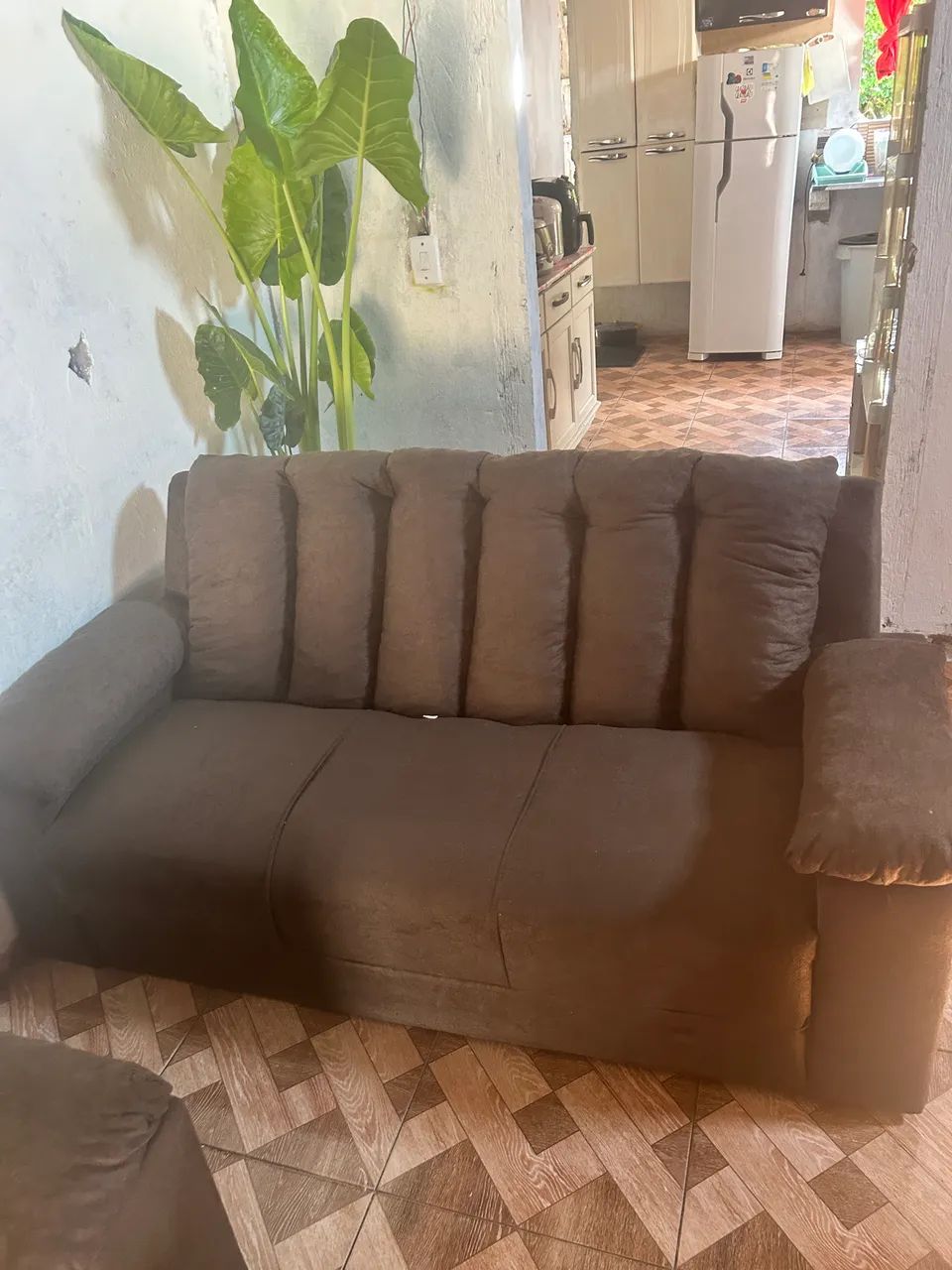 Conjunto de 2 Sofás Marrom - 3 e 2 Lugares - Venda Juntos - Foto 2