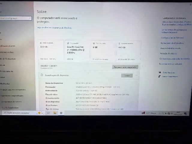 Notebook Gamer Acer Predator Helios 300 i7 7700HQ | GTX 1060 6GB | 32GB RAM | SSD 480GB - Foto 3
