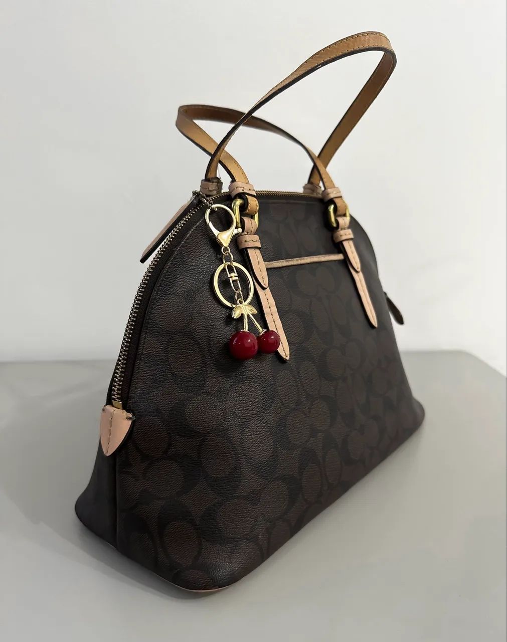 Bolsa Coach Canvas Marrom  - Foto 4