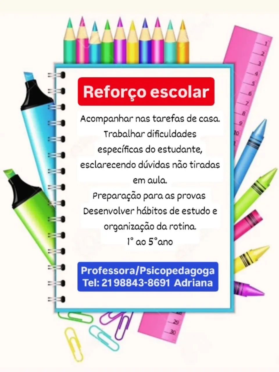 Reforço Escolar/Explicadora 