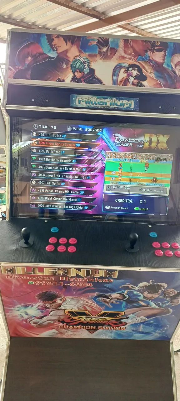 Fliperama multijogos tela LCD 32
