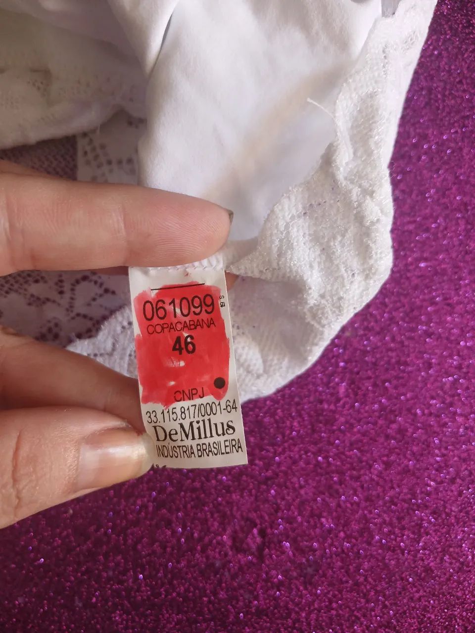 Cropped de renda branca Demillus  - Foto 3