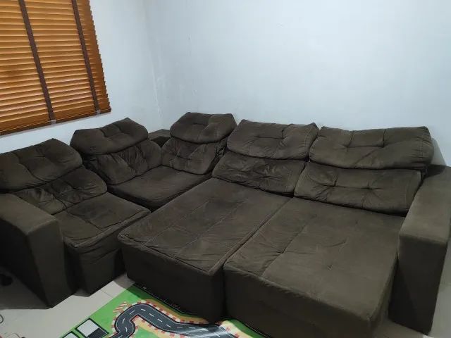 SOFÁ RETRÁTIL E RECLINÁVEL USADO - MARINGÁ