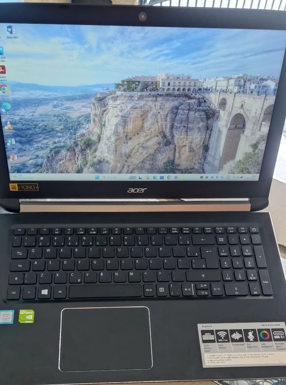 Notebook Acer processador i7 com placa de vídeo 8gb de memória  - Foto 2