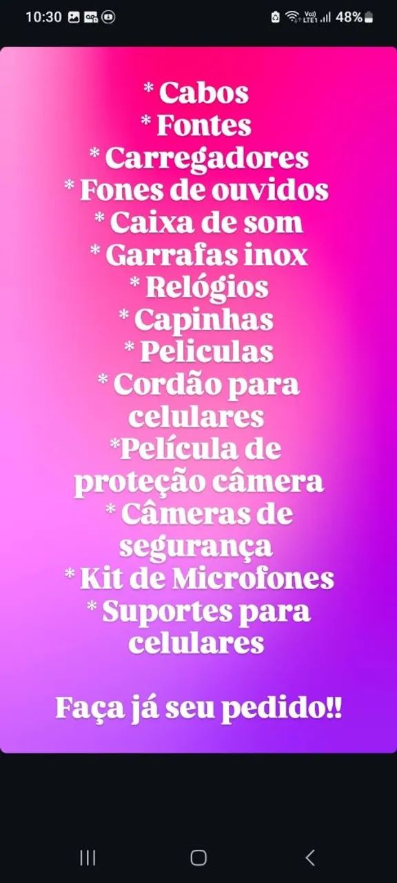 Acessórios para aparelhos 