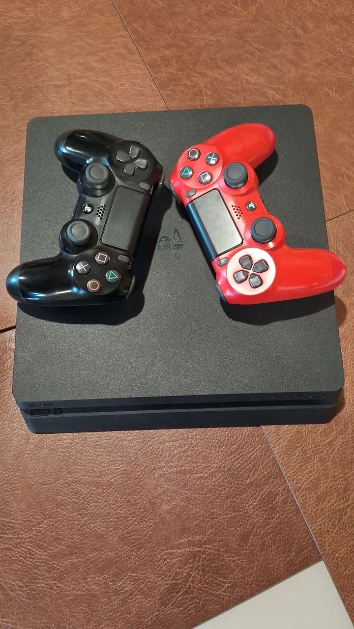 Ps 4 Slim 1Tb - 2 controles e 8 jogos