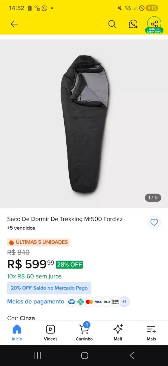 Saco de dormir MT500 FORCLAZ - Foto 2