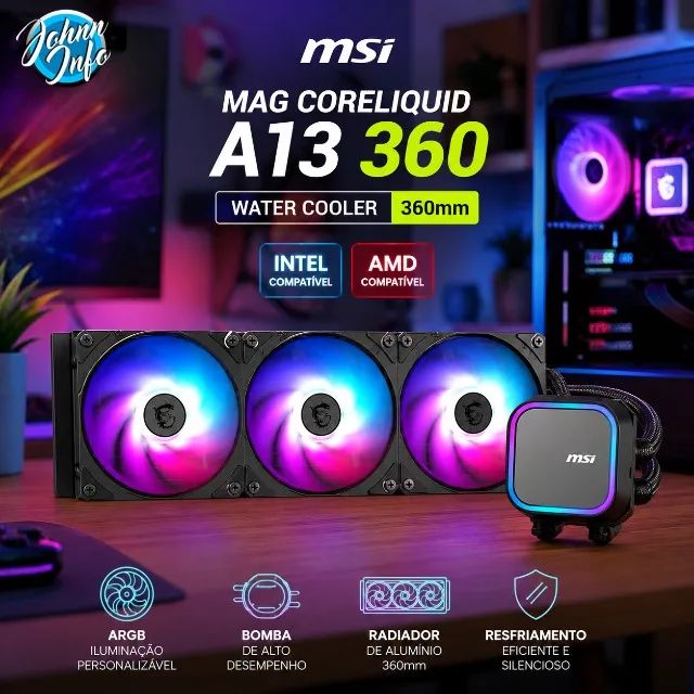Water Cooler MSI 360mm ARGB CoreLiquid A13, Intel/AMD