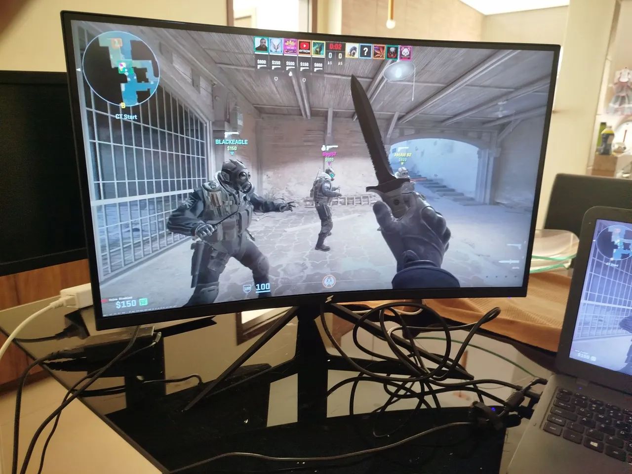 Monitor Gamer 27 polegadas Super Frame HDMI e Display port  tela curvo c garantia 90 dias - Foto 2