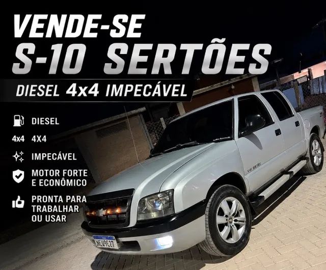 Chevrolet S10 P-up Lx/sert/rod 2.8 4X4 CD TDI Dies 2002