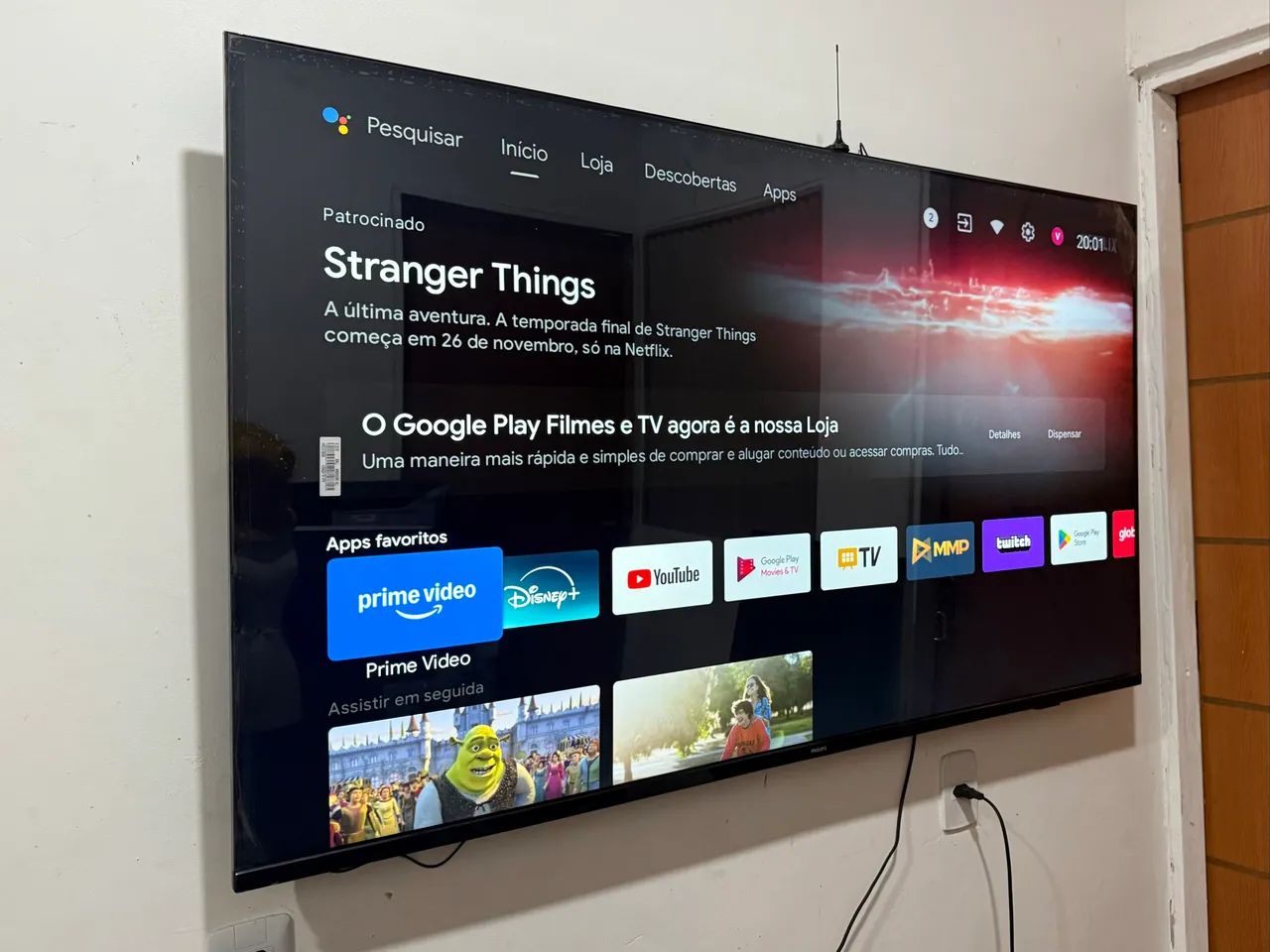 Tv 65 Philips 4k Android com tela infinita  - Foto 4