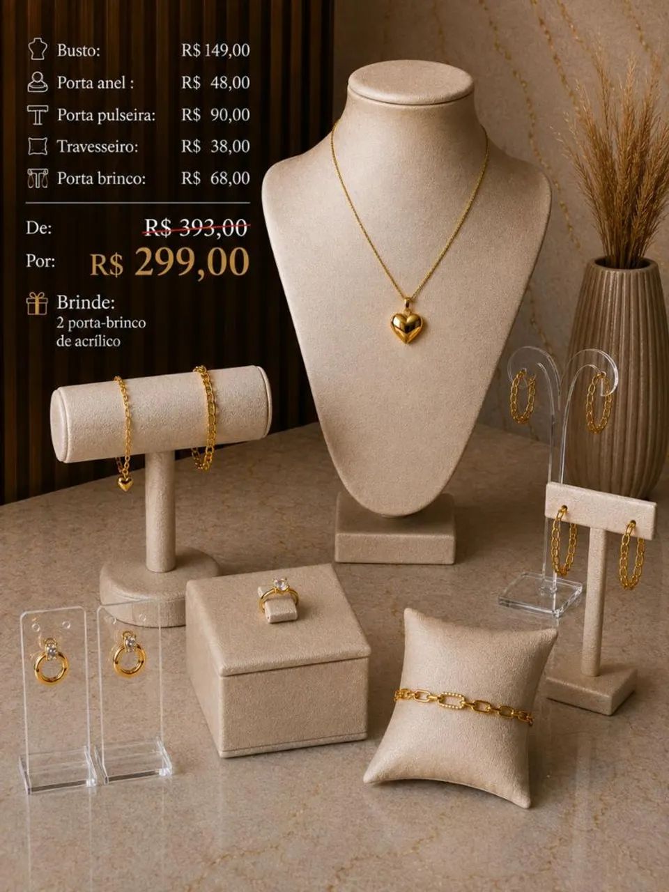 Kit de expositor de bijuterias 