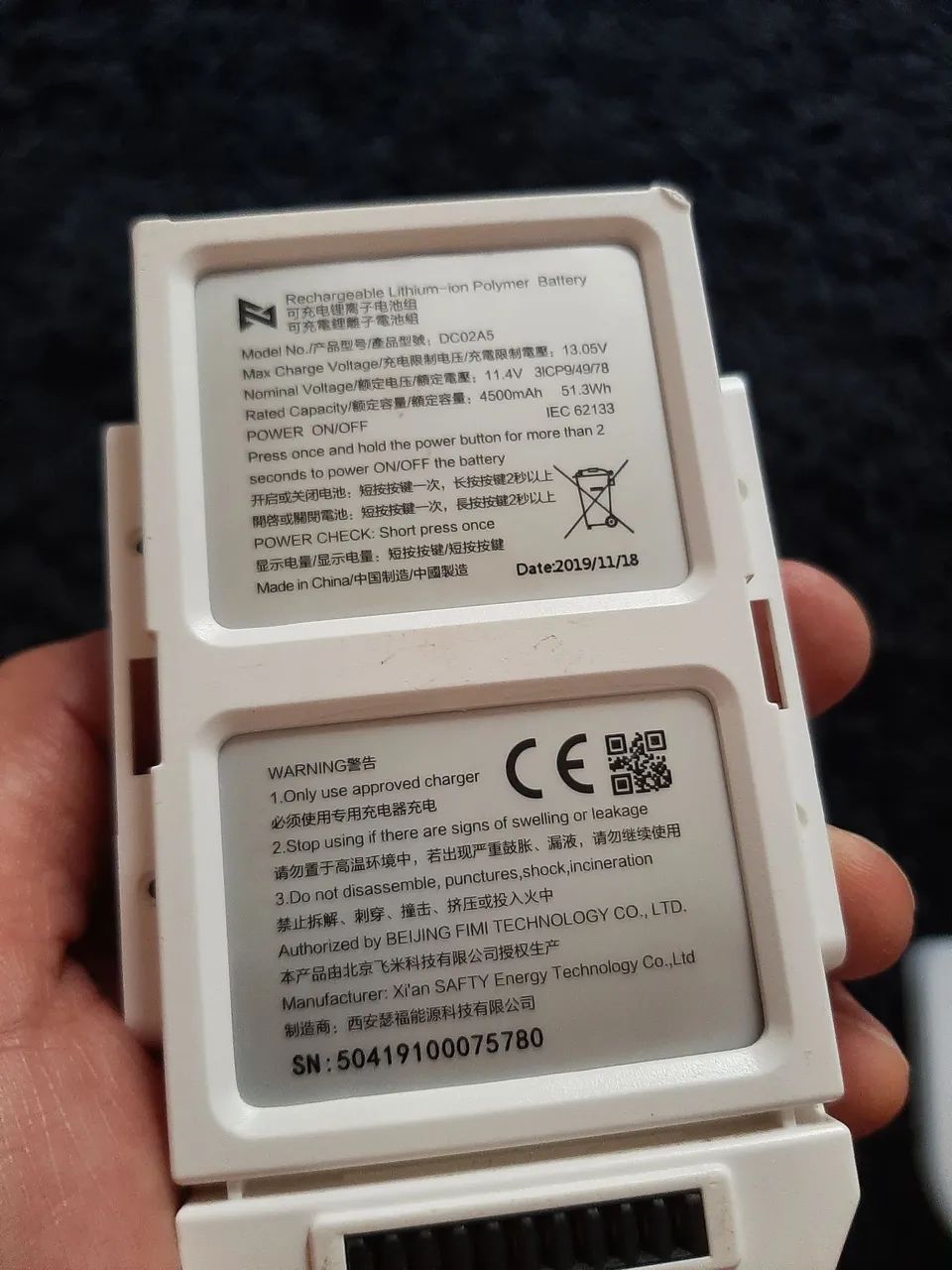 Bateria drone fimi x8se células Sem cabo flat - Foto 3