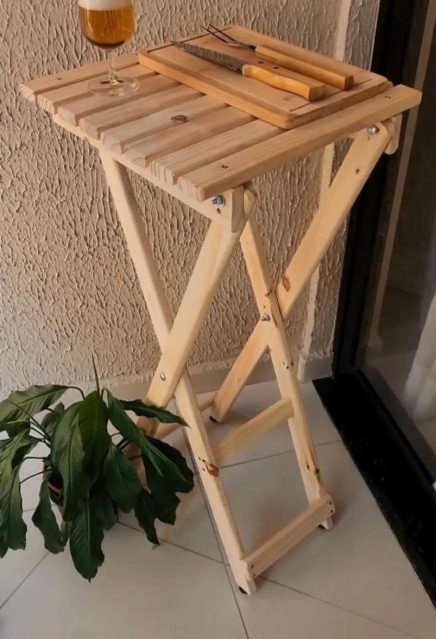 Mesa dobrável em pinus - Foto 2