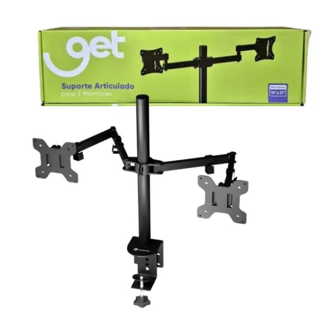 Suporte Articulado para 2 Monitores 10" a 27" Polegadas *NOVO*