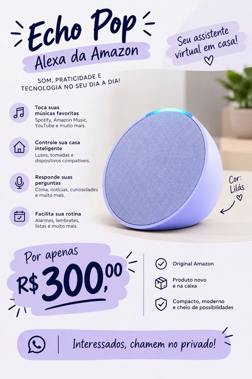 Alexa Echo Pop (Lilás)