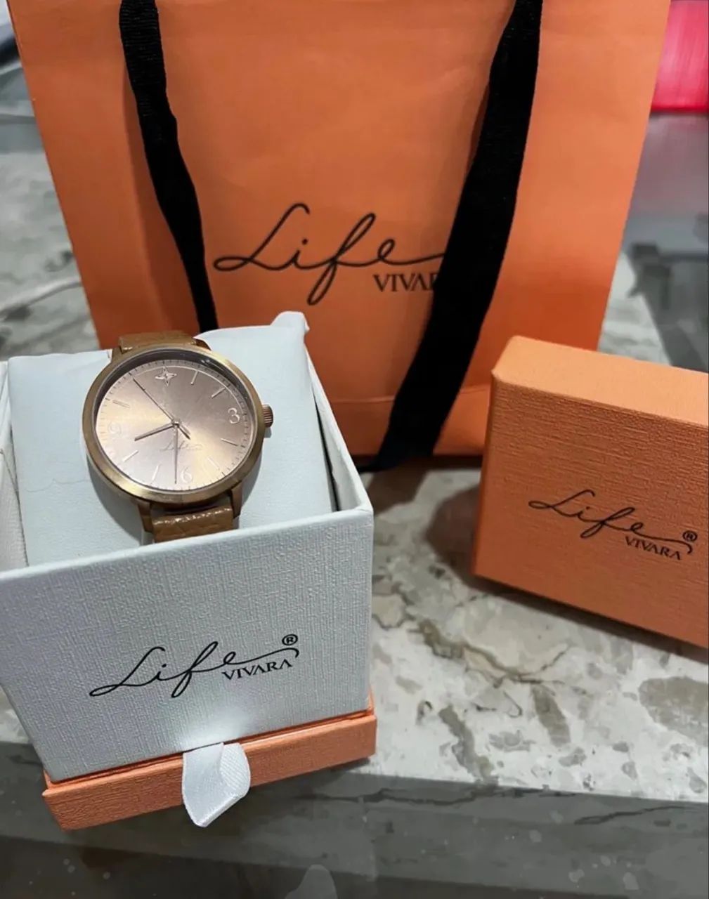Relógio Life sonhos feminino couro marrom - Foto 2