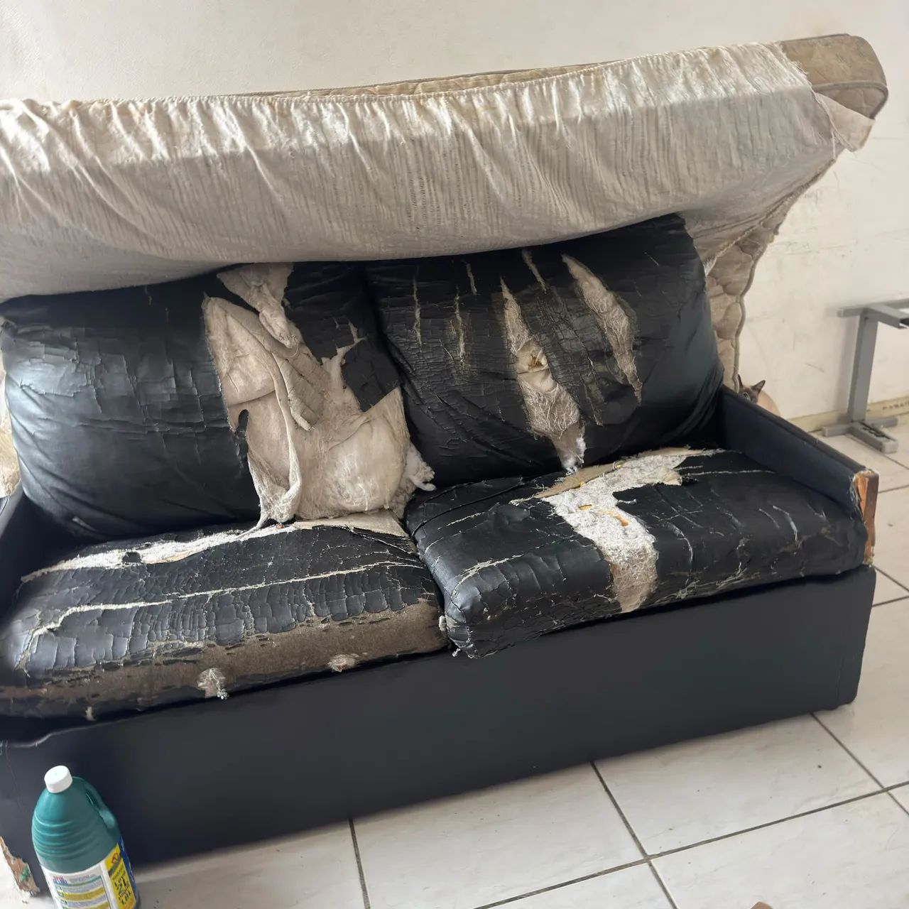 Sofá e colchão de casal para doação - Foto 2