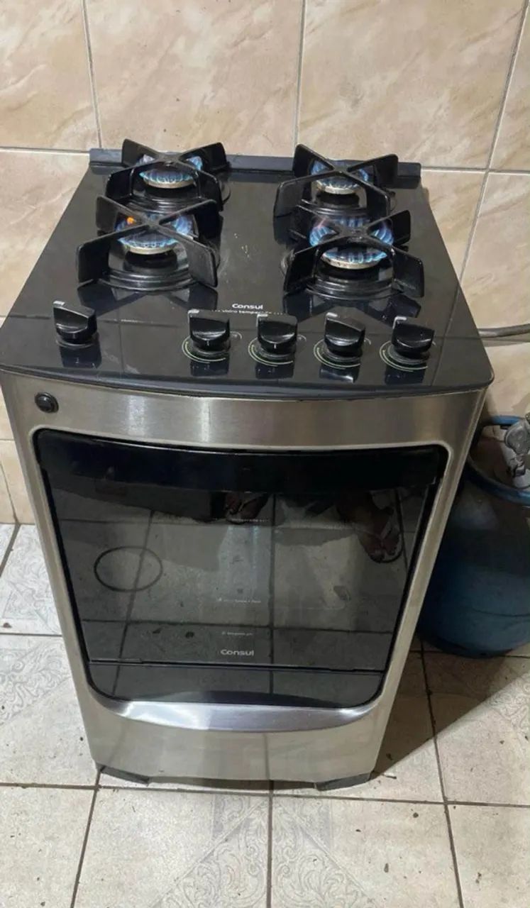 Fogão cônsul vidro 