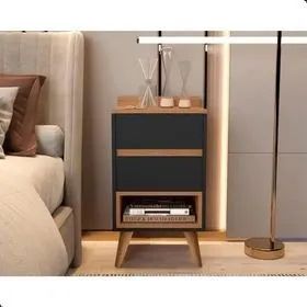 Mesa de cabeceira com praleleira Nicho 2 Gavetas - (Oferta)!! - Foto 2