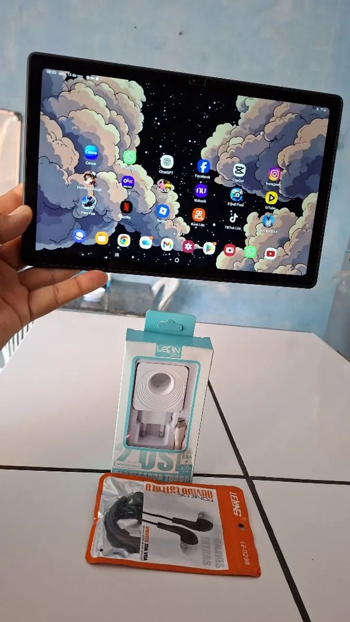 Samsung Tablet Tab A7 pega chip faz ligacao 64Gbs tela de 10.4 polegadas com acessórios - Foto 4