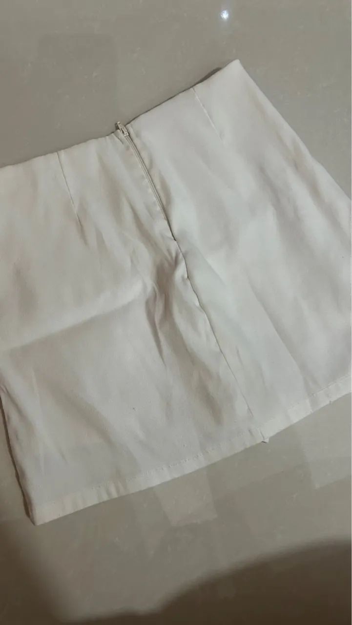 Short saia tecido bengaline 