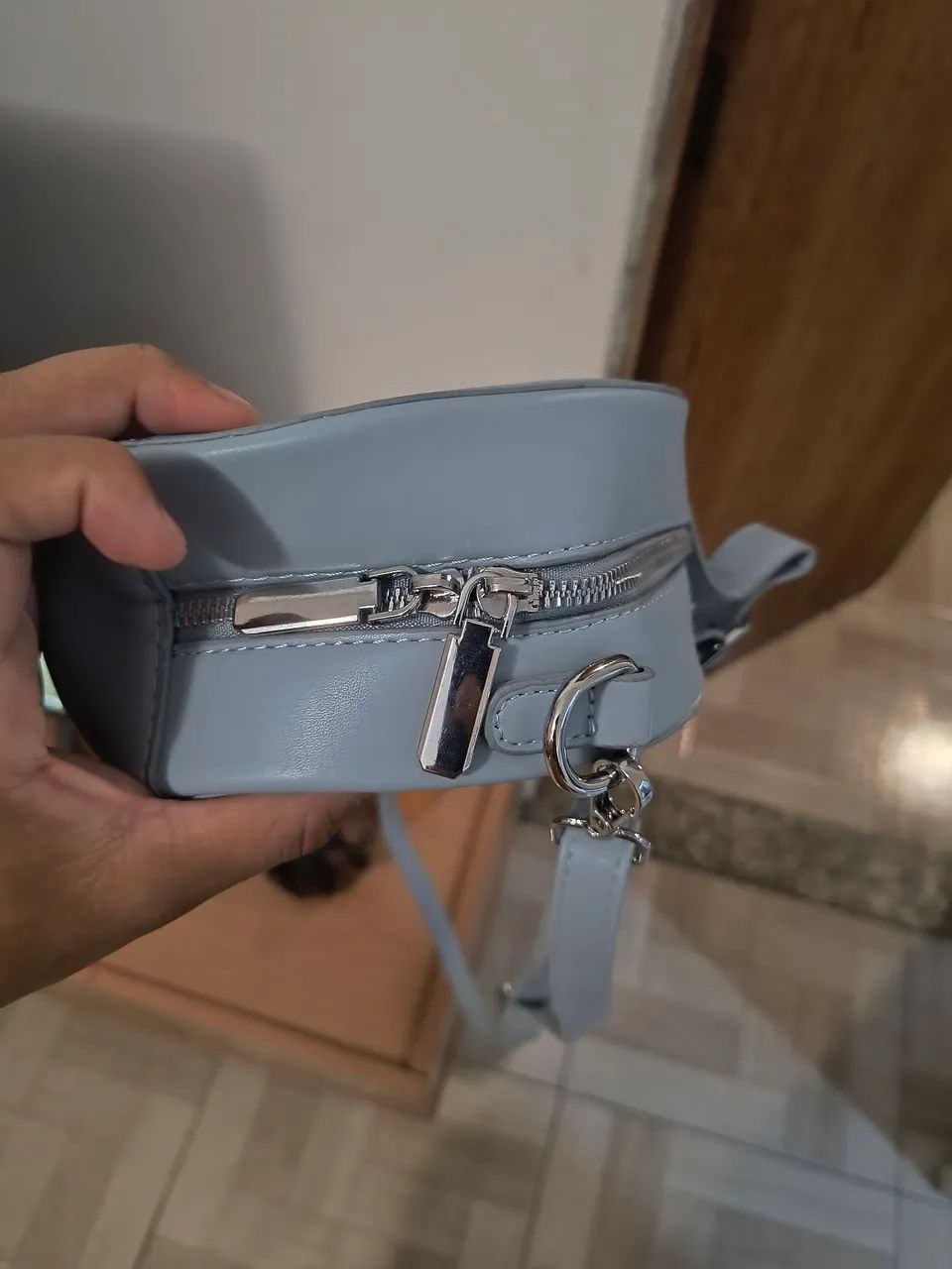 Bolsa transversal azul clara - Foto 2