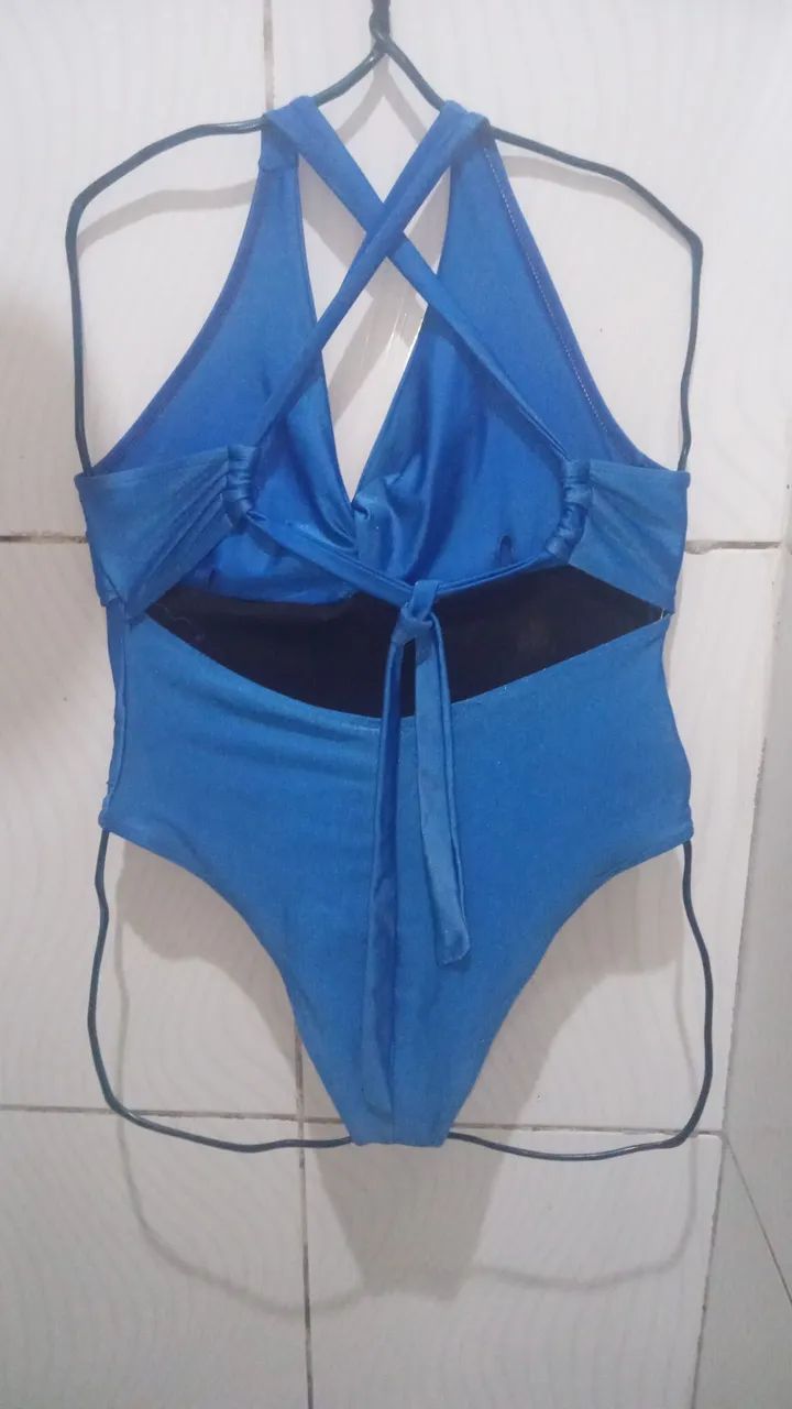 Maiô Azul Royal Feminino G  - Foto 2