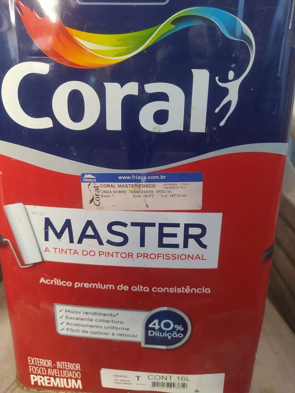 Tinta Coral Master Fosco 16L " Cinza Nobre". - Foto 2