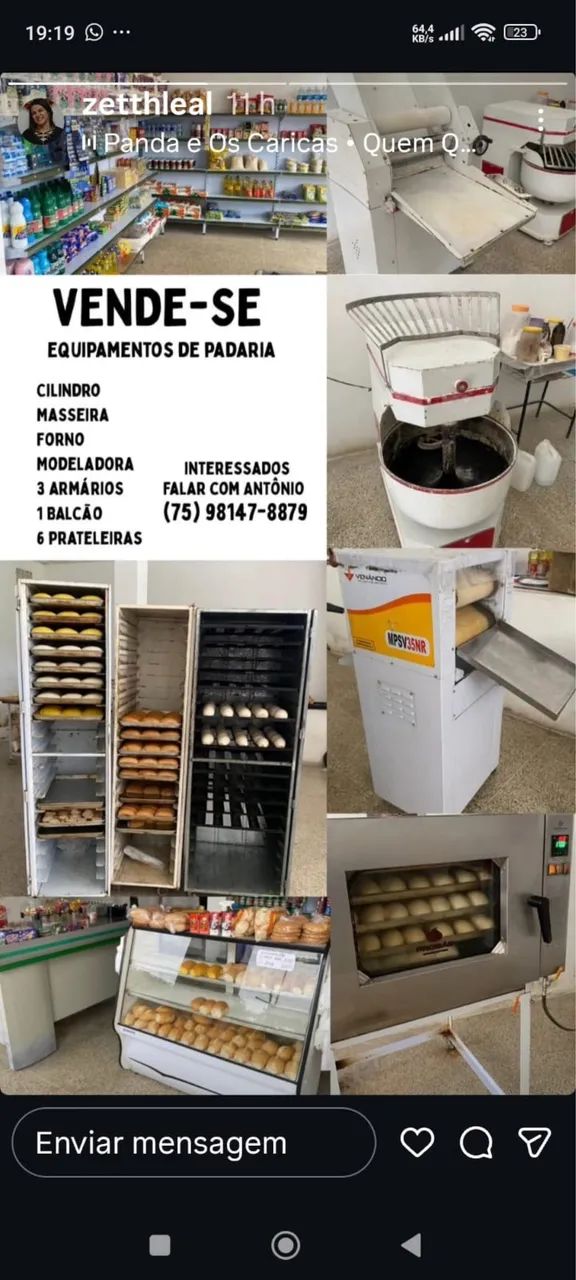 Maquinário de padaria