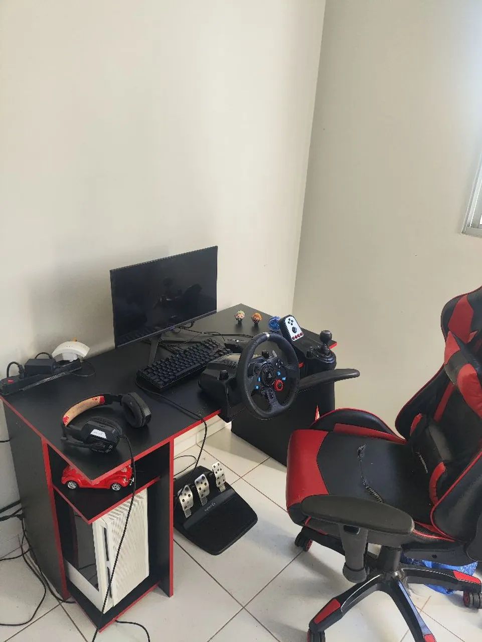 Pc gamer setup completo com volante g29
