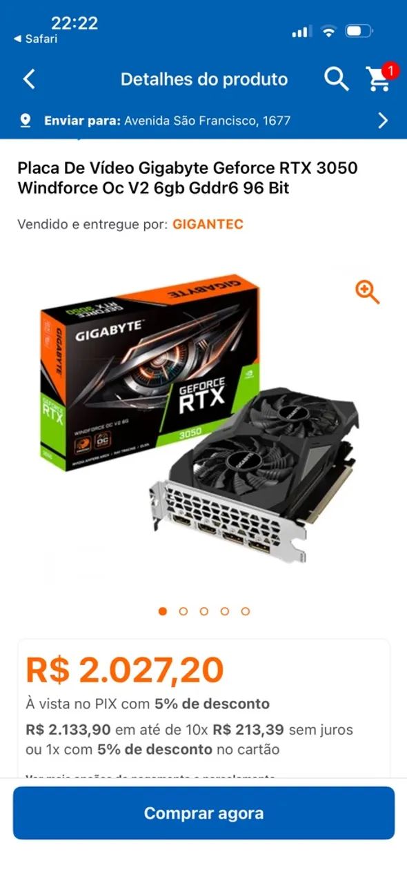 Rtx 3050 6gb gigabyte  - Foto 3