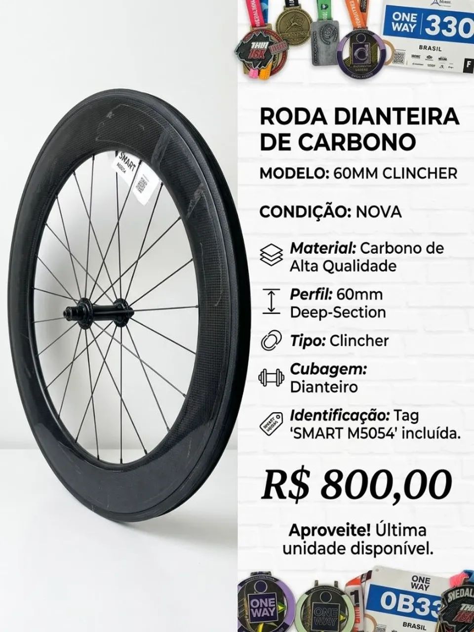 RODAS DE CARBONO 60 E 95MM