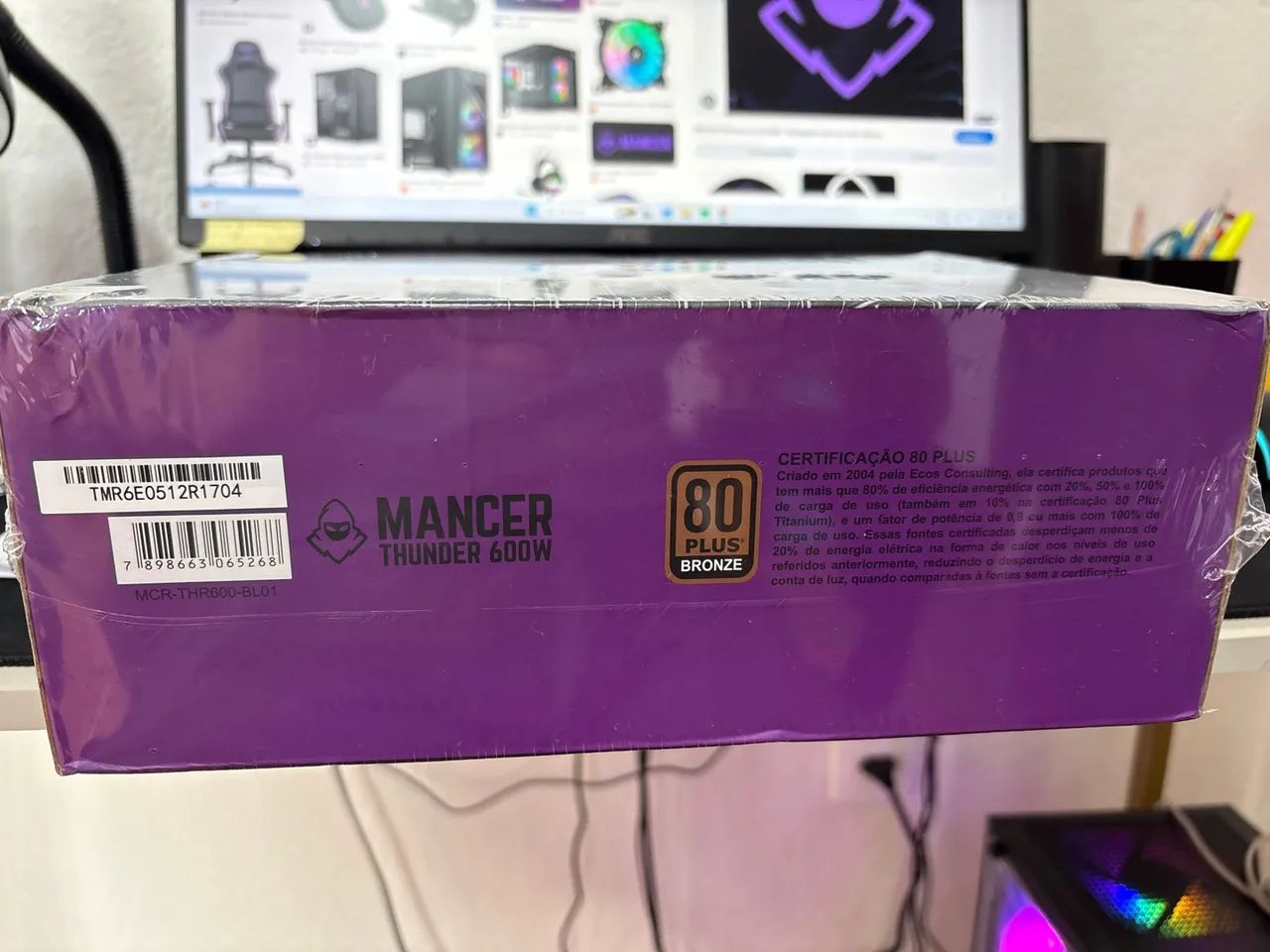 Fonte 600w Mancer Thunder 80plus - Foto 3