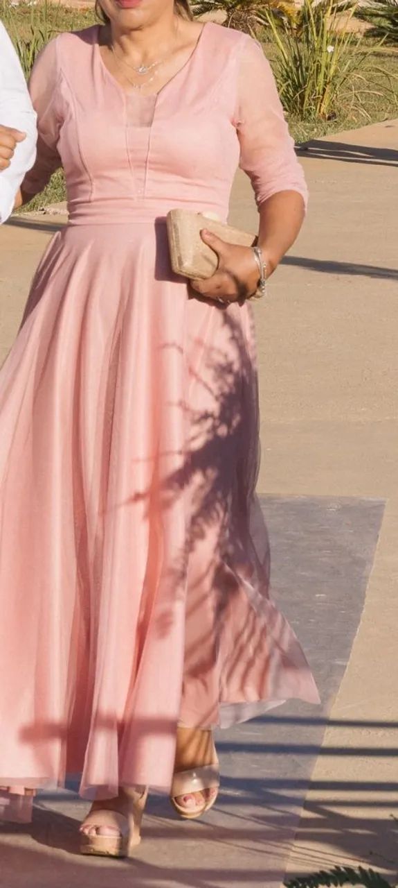Vestido de madrinha Rosa Rosé P/M - Foto 2