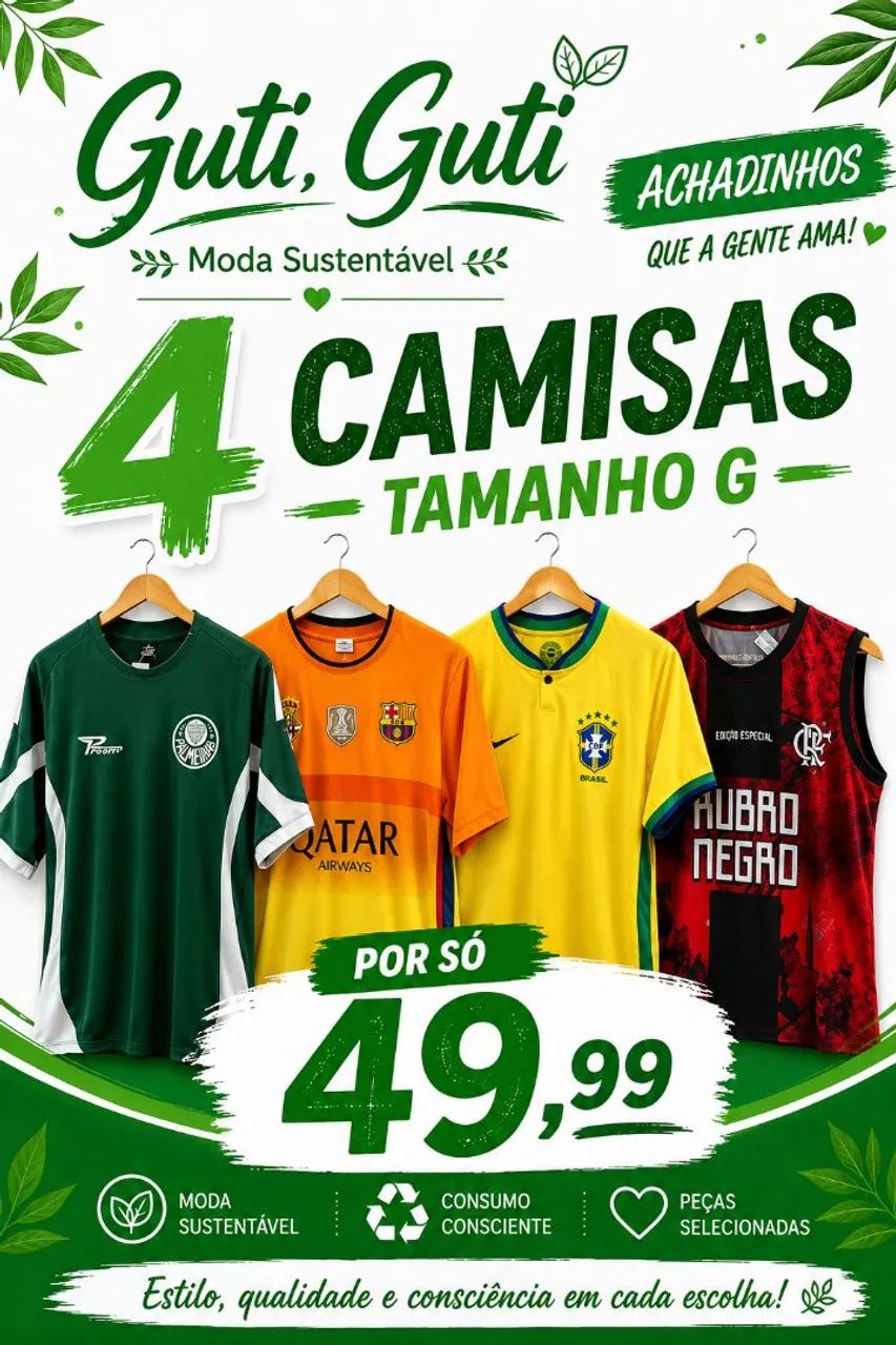 Camiseta 04 peças POR