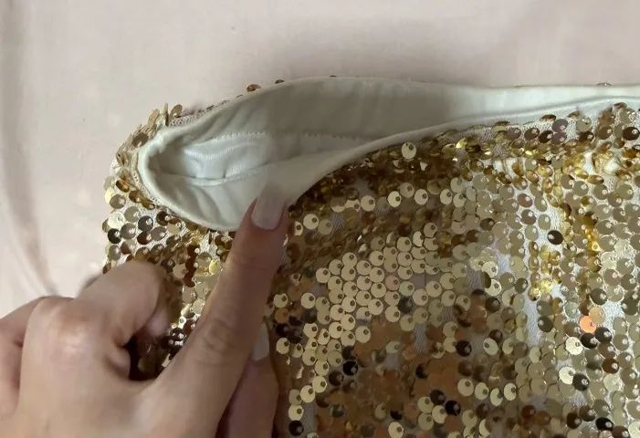 Saia Paetê Dourada Shein XS - Foto 3