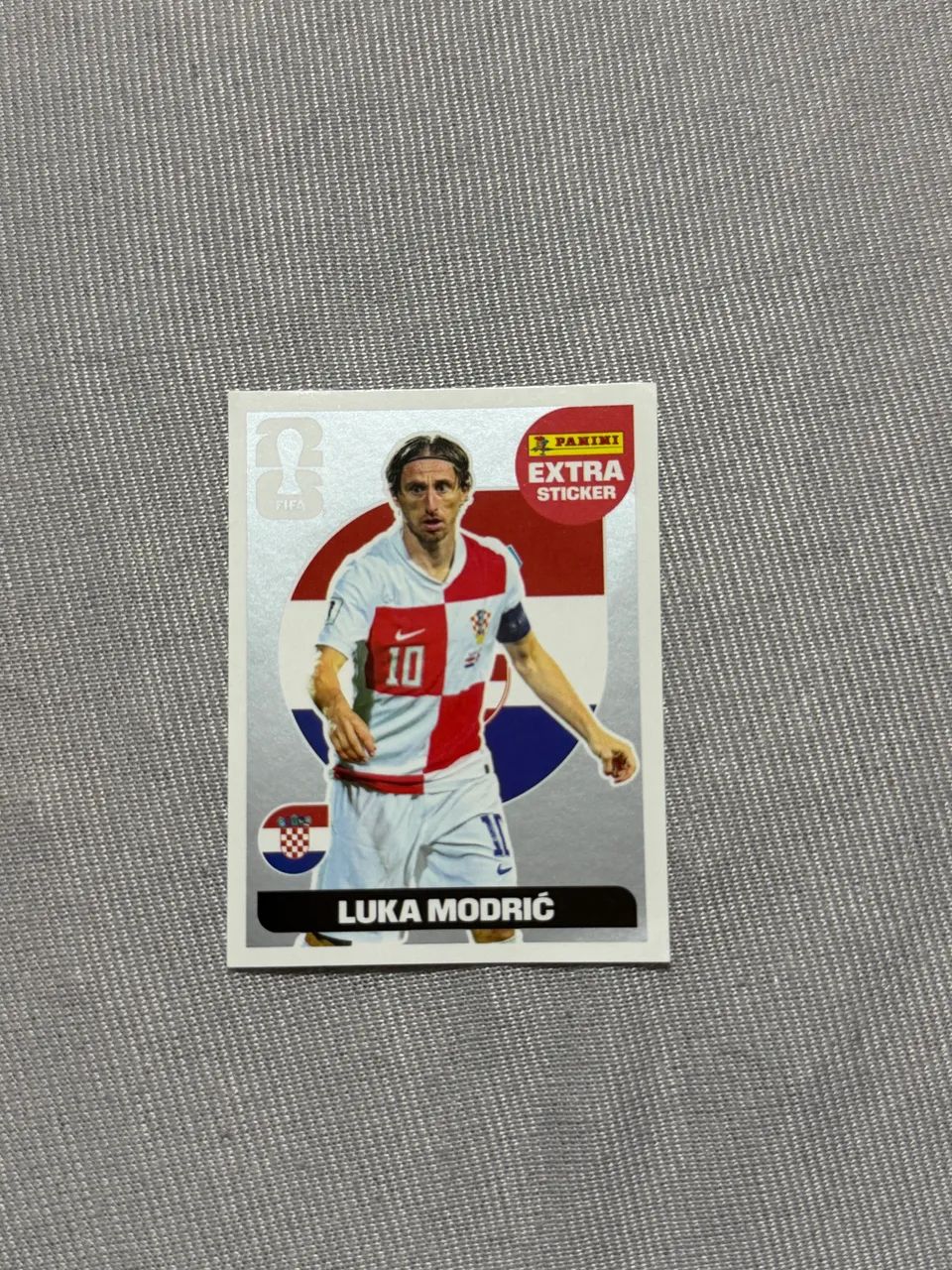 figurinha Extra Sticker prata do Luka Modric
