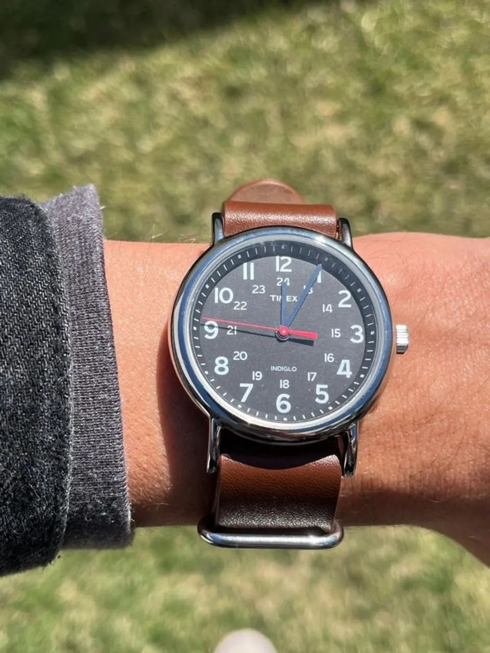Relógio Timex Weekender 38mm Pulseira de Couro - Foto 3